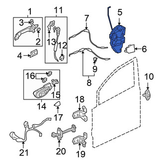 Honda OE - Front Left Door Latch Assembly