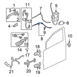 Honda OE - Front Left Door Latch Cable