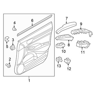 Honda OE - Front Door - Interior Trim (DX / EX / EX-L / GX / LX / LX-S Sedan)