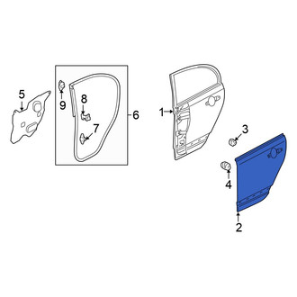 Honda OE - Rear Left Outer Door Outer Panel