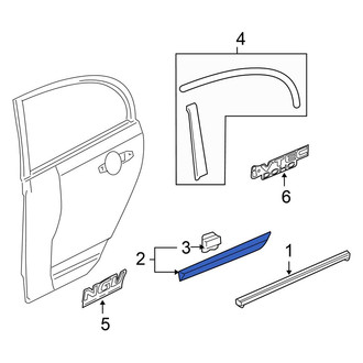 Honda OE - Front Right Door Molding