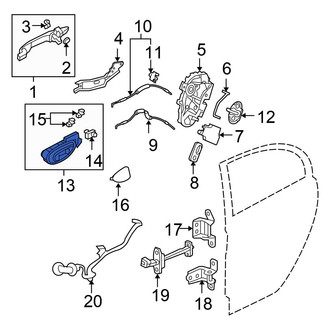 Honda OE - Rear Right Inner Interior Door Handle