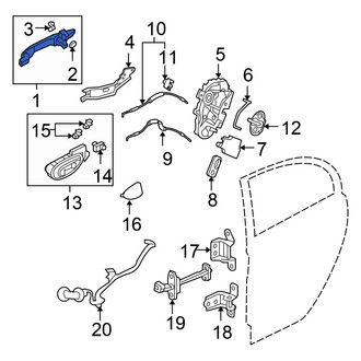 Honda OE - Front Left Outer Exterior Door Handle