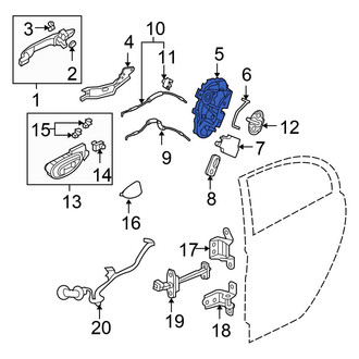 Honda OE - Front Left Door Latch Assembly