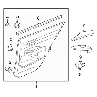 Honda OE - Rear Door - Interior Trim (DX / EX / EX-L / GX / LX / LX-S Sedan)
