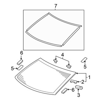 Honda OE - Back Glass - Glass (DX / EX / EX-L / LX Coupe)