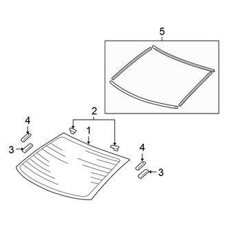 Honda OE - Back Glass - Glass (DX / EX / EX-L / GX / LX / LX-S Sedan)
