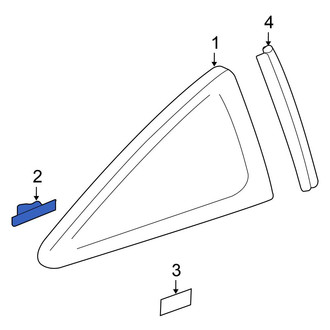 Honda OE - Quarter Panel Glass Clip
