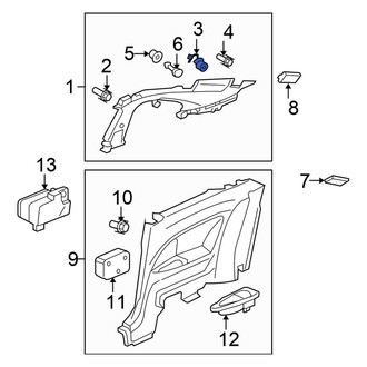 Honda OE - Upper Quarter Panel Trim Panel Clip