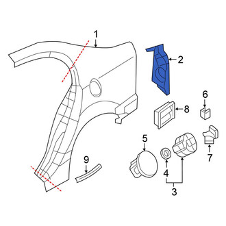 Honda OE - Rear Left Quarter Panel Gutter