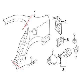 Honda OE - Quarter Panel & Components (DX / EX / EX-L / GX / LX / LX-S Sedan)