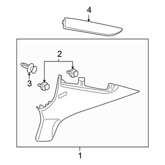 Honda OE - Quarter Panel - Interior Trim (DX / EX / EX-L / GX / LX / LX-S Sedan)