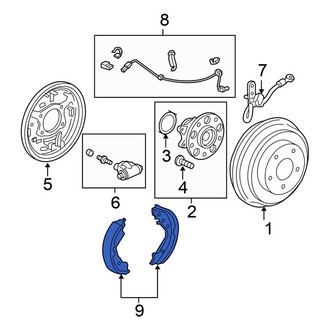 Honda OE - Rear Drum Brake Shoe