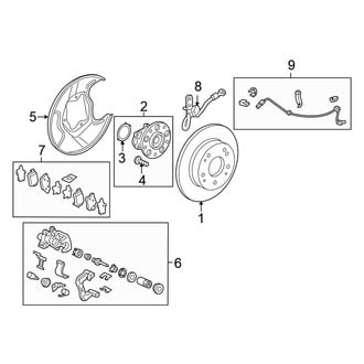 Honda OE - Rear Suspension - Brake Components (Disc Brakes), (EX / EX-L)