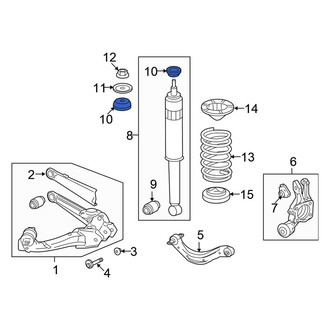 Honda OE - Suspension Shock Absorber Mount Insulator