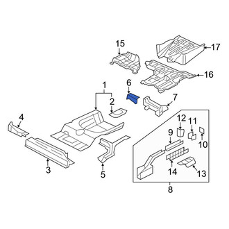 Honda OE - Rear Upper Floor Pan Reinforcement