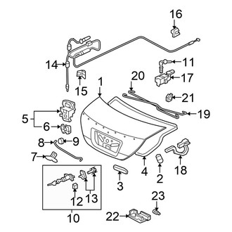 Honda OE - Trunk Lid - Lid & Components (DX / EX / EX-L / LX Coupe)