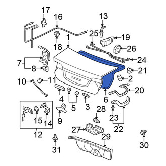 Honda OE - Rear Deck Lid Seal