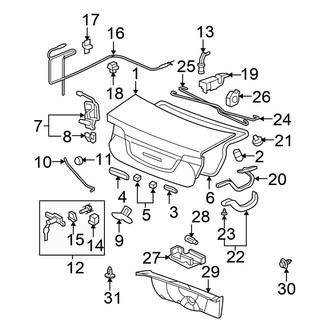 Honda OE - Trunk Lid - Interior Trim (Sedan)