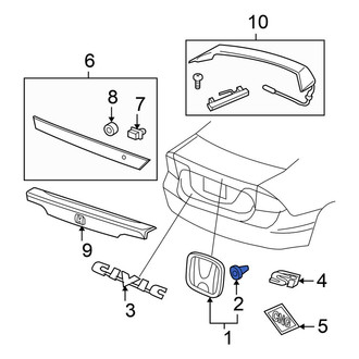 Honda OE - Deck Lid Emblem Clip