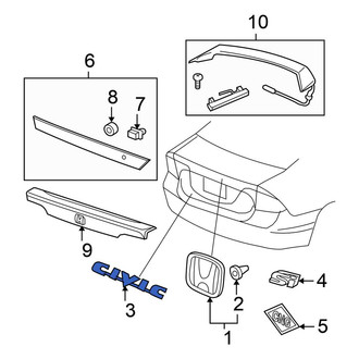 Honda OE - Rear Deck Lid Emblem
