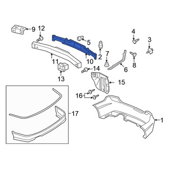Honda OE - Rear Bumper Impact Absorber