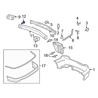 Honda OE - Bumper Impact Bar Bolt