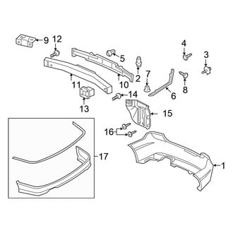 Honda OE - Rear Bumper - Bumper & Components (DX / EX / EX-L / GX / LX / LX-S Sedan)