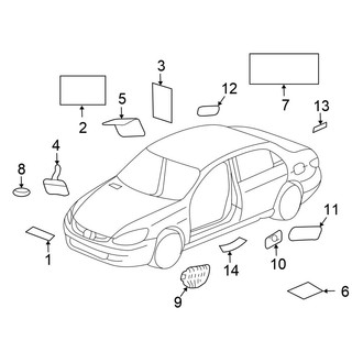 Honda OE - Information Labels - Labels (Sedan)