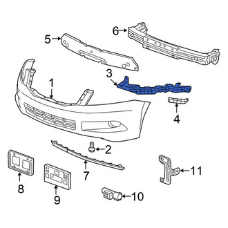 Honda OE - Front Left Bumper Cover Support Rail