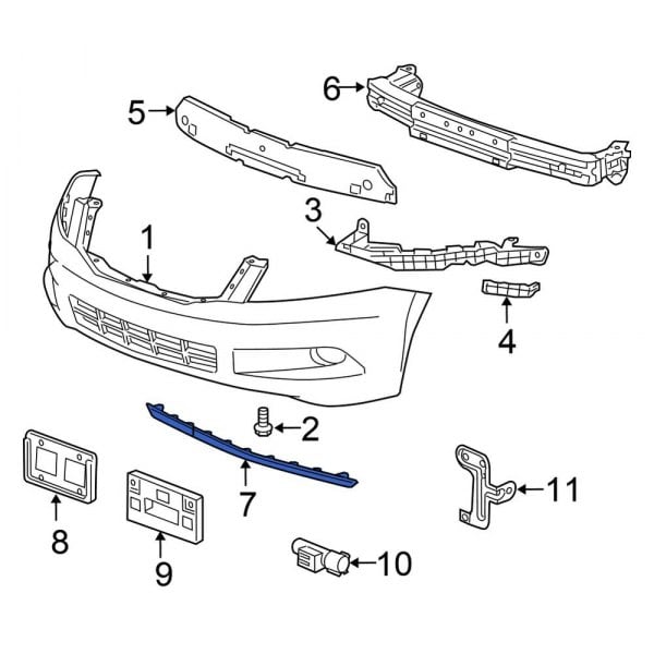 Honda OE 71110TA0A00 - Front Radiator Support Air Deflector