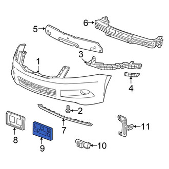 Honda OE - Front License Plate Light Panel