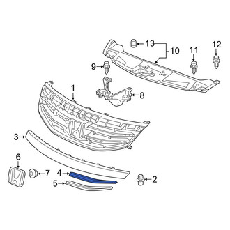 Honda OE - Front Left Center Grille Molding