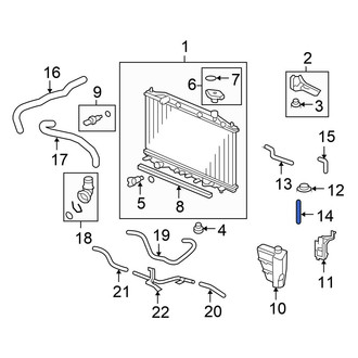 Honda OE - Engine Coolant Reservoir Hose