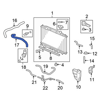 Honda OE - Lower Radiator Coolant Hose