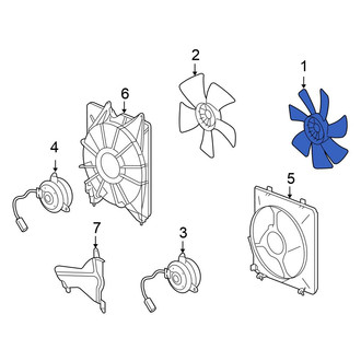 Honda OE - Right Engine Cooling Fan Blade