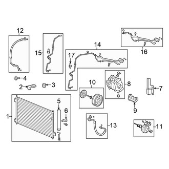 Honda OE - Air Conditioner & Heater - Condenser, Compressor & Lines