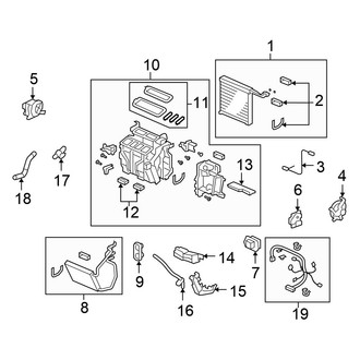 Honda OE - Air Conditioner & Heater - Evaporator Components