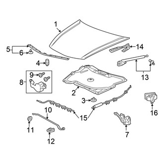 Honda OE - Hood & Components (Sedan)