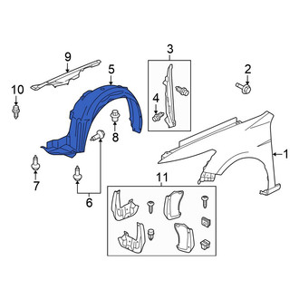 Honda OE - Front Right Fender Splash Shield