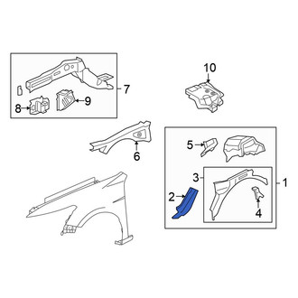 Honda OE - Front Right Fender Filler Panel