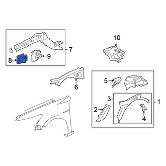 Honda OE - Front Right Frame Side Member Bracket