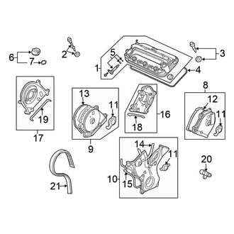 Honda OE - Engine / Transaxle - Valve & Timing Covers (Sedan 3.5L)