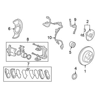 Honda OE - Front Suspension - Brake Components (EX / EX-L Sedan)