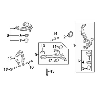 Honda OE - Front Suspension - Suspension Components (Sedan 2.4L / 3.5L)