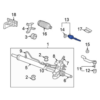 Honda OE - Left Outer Steering Tie Rod End