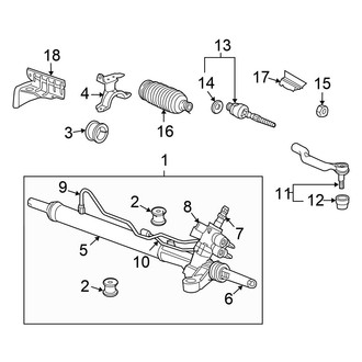 Honda OE - Steering Gear & Linkage (Sedan 3.5L)