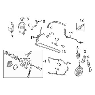 Honda OE - Steering Gear & Linkage - Pump & Hoses (Sedan)