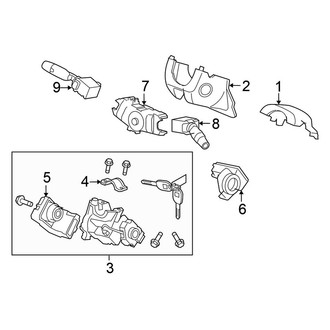 Honda OE - Steering Column - Shroud, Switches & Levers (EX / EX V6 / EX-L / HFP / LX / LX-P / SE Sedan)