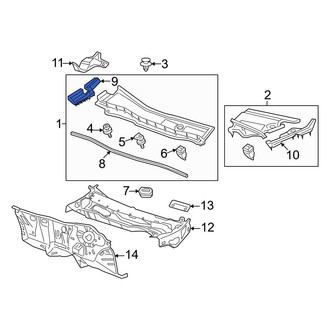 Honda OE - Front Right Hood Hinge Cover
